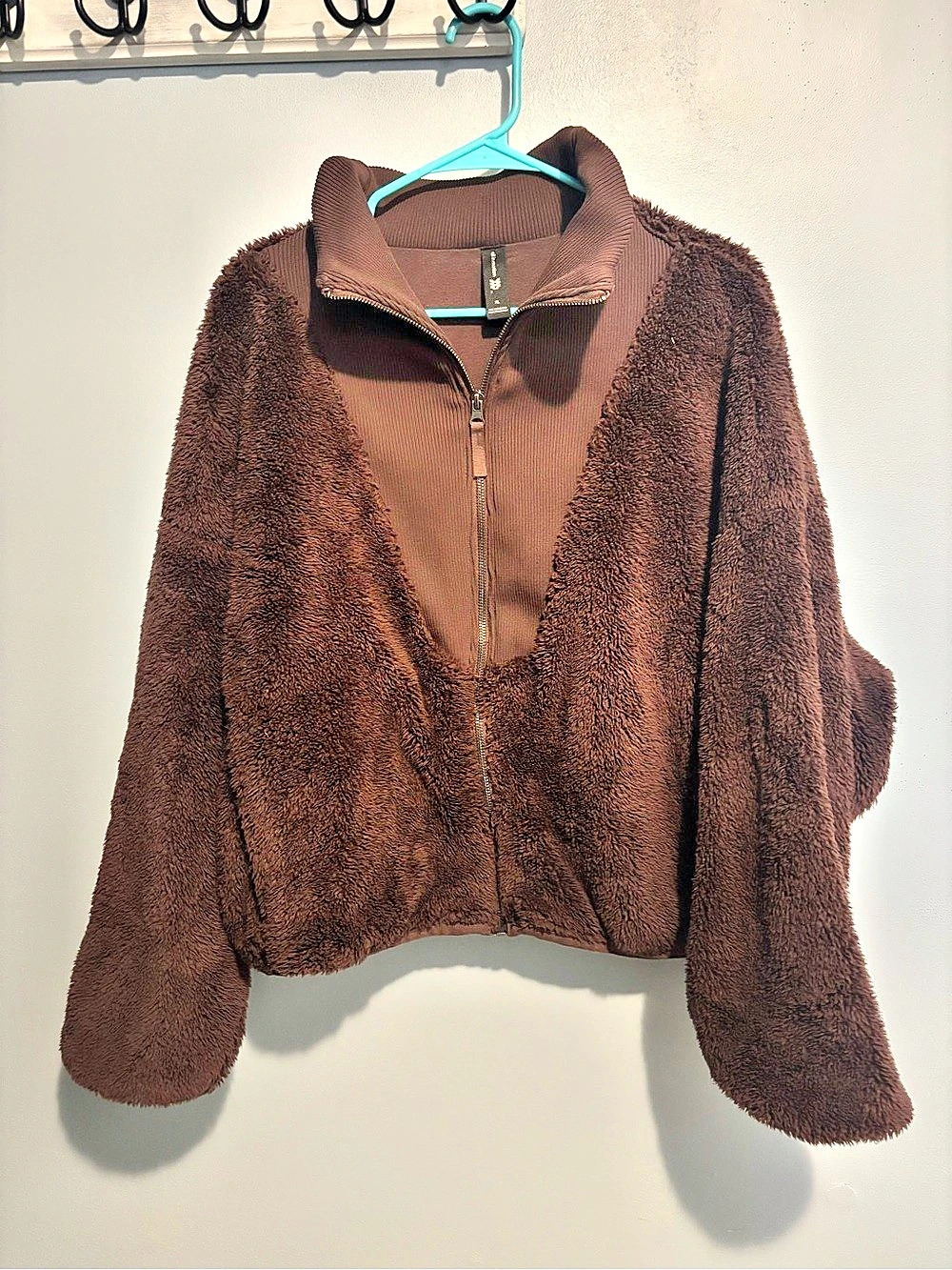 Brown Teddy Fleece Jacket Like New